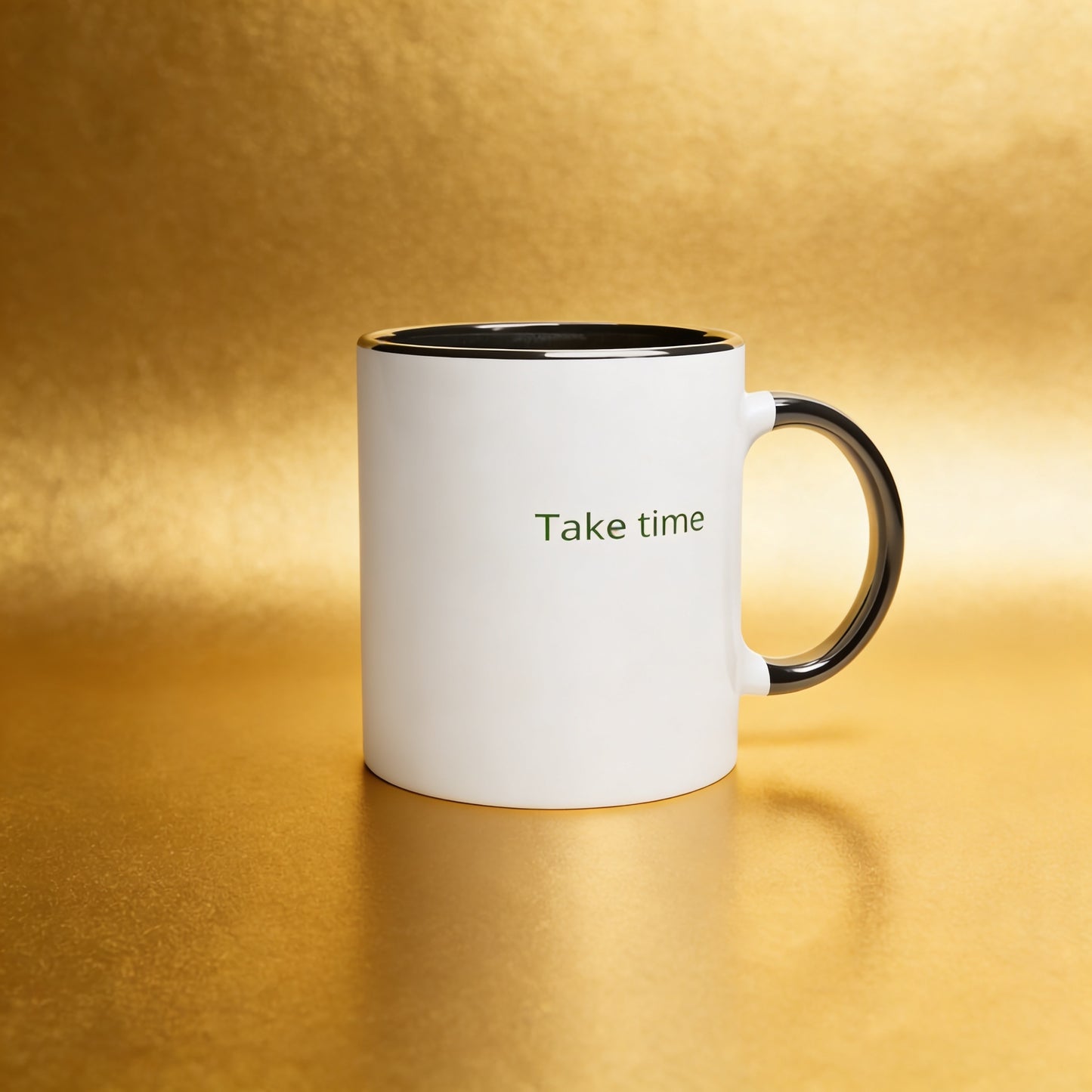TEK TIME - Foundations Collection. White 11oz Ceramic Mug with Color Inside Ceramic Black