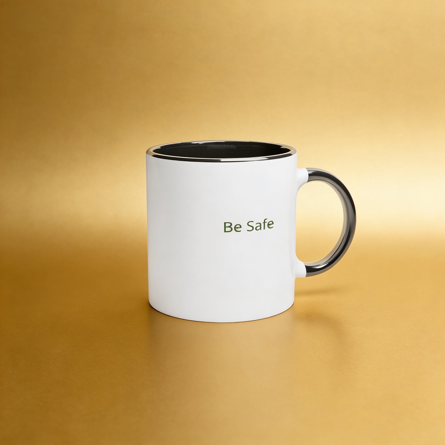 WALK GOOD - Foundations Collection White 11oz Ceramic Mug with Color Inside Ceramic Black