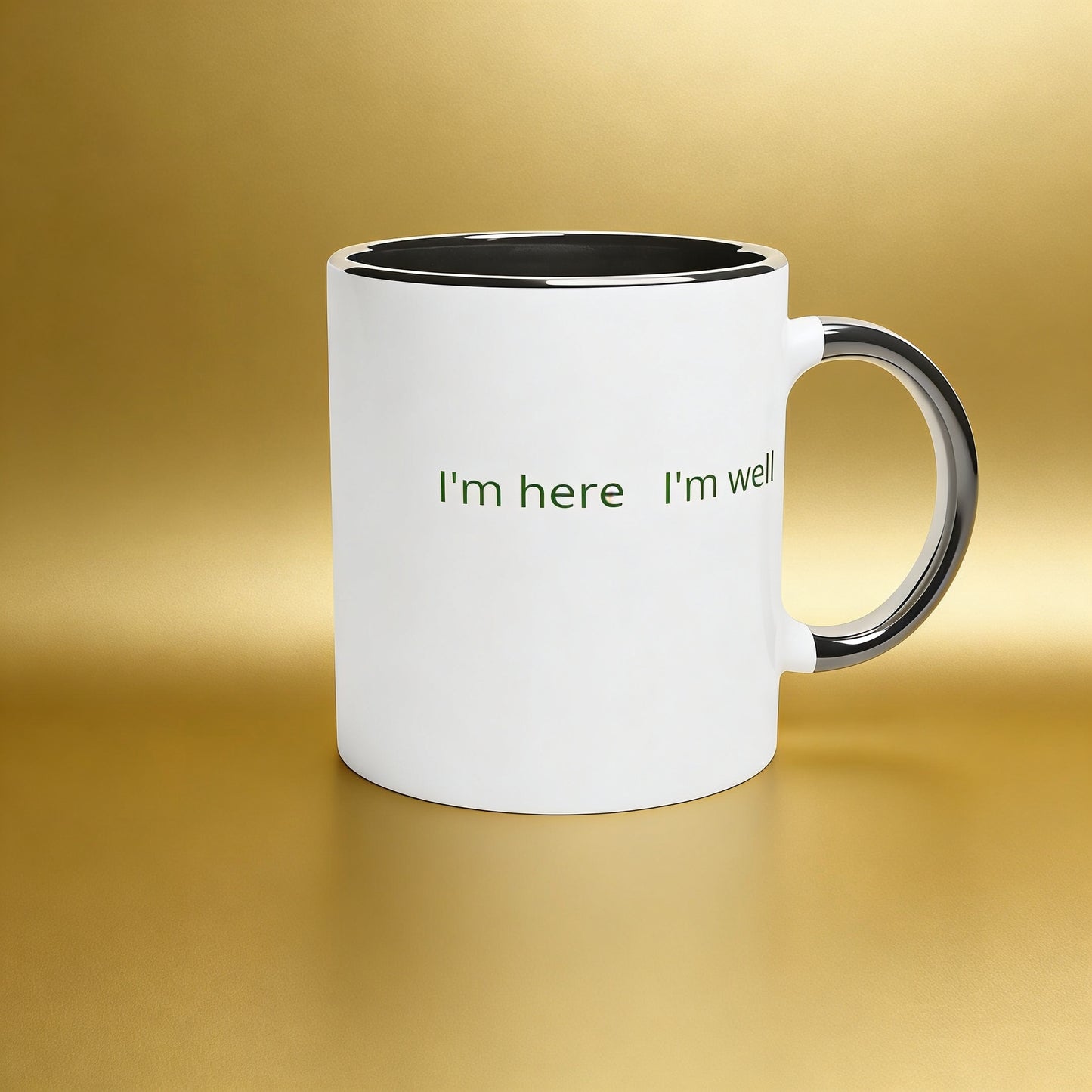 MI DEH YAH  - Foundations Collection - White 11oz Ceramic Mug with Color Inside Ceramic Black