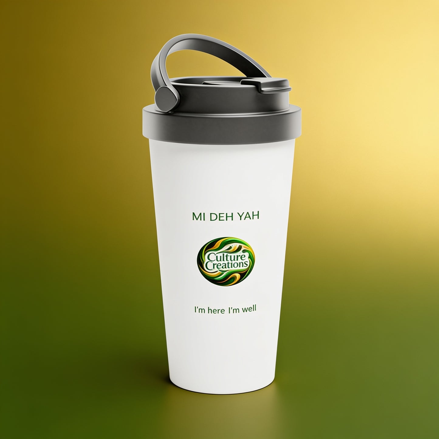 MI DEH YAH - White 15oz Stainless Steel Travel Mug