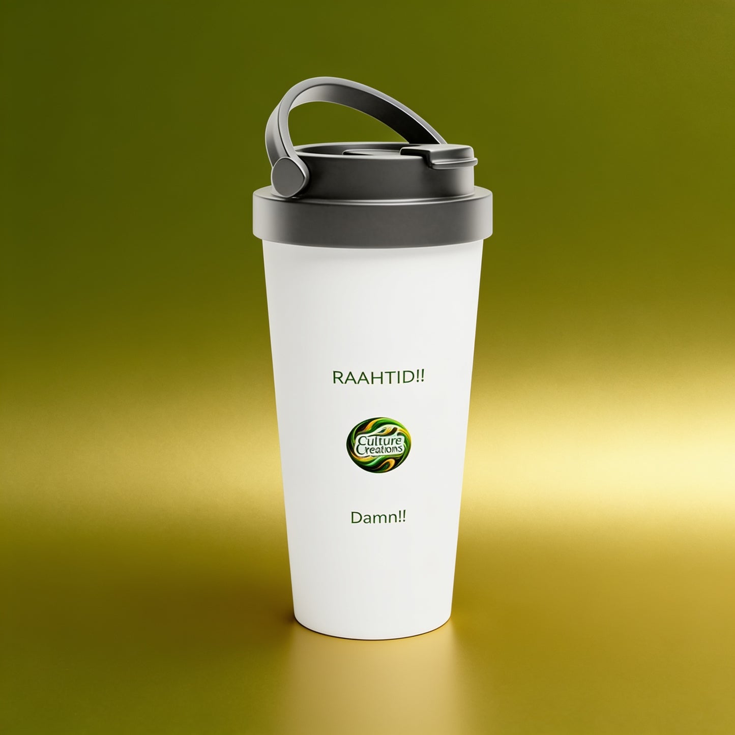 RAAHTID!! - White 15oz Stainless Steel Travel Mug