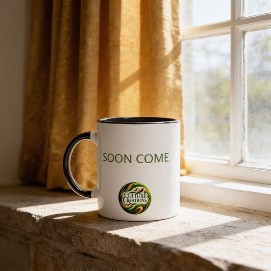 SOON COME - Foundation White 11oz Ceramic Mug with Color Inside Ceramic Black